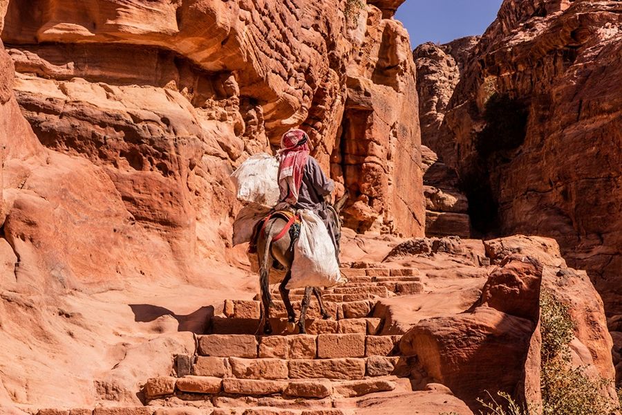 Petra: op weg naar Ad Deir (the Monastery)