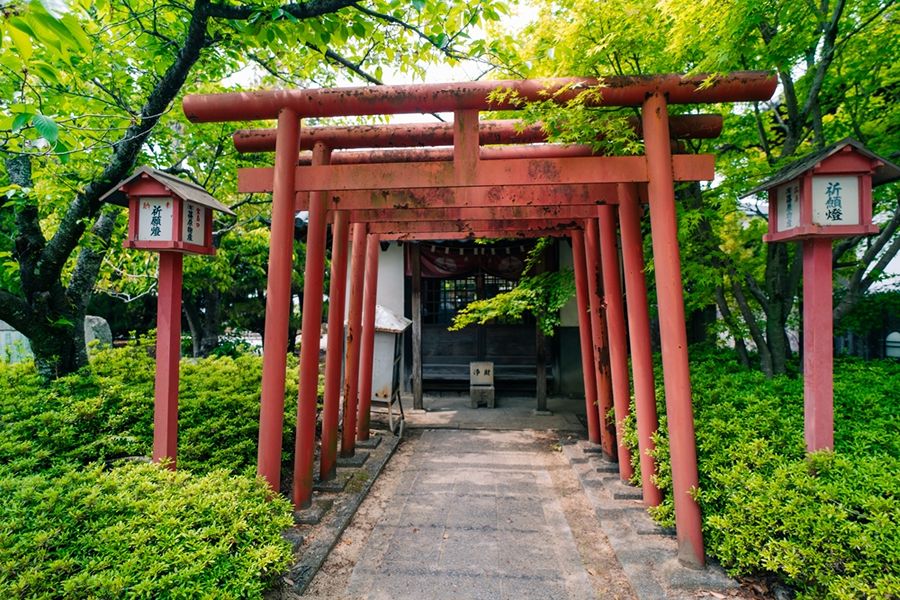 Ichinomiya tempel op de Shikoku Henro wandeling