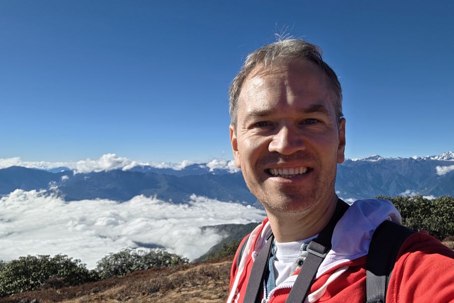 Collega Timmy in Bhutan