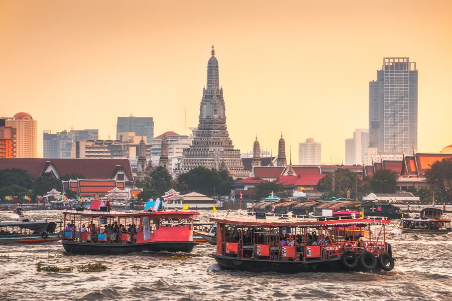Chao Phraya-rivier in Bangkok